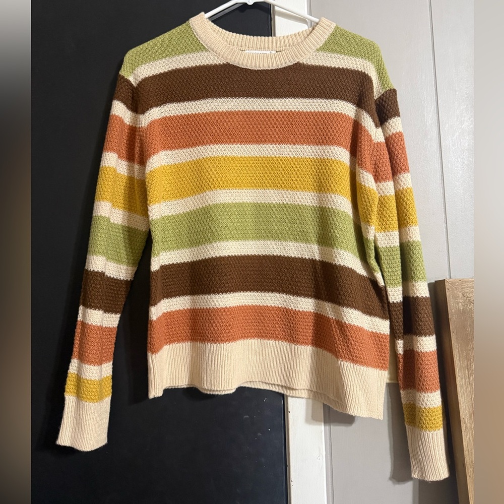 Staccato Beige and Green Knit Sweater